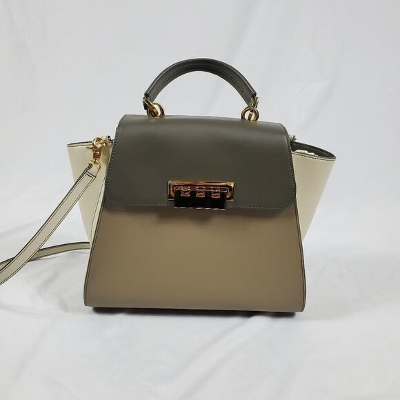 Zac Zac Posen Eartha Top Handle Bag in Olive Color Block - Picture 2 of 9